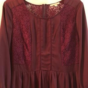 Purple/wine bridesmaid dress; size: L